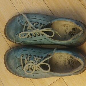 DOC MARTENS 8A58 blue leather oxford loafers